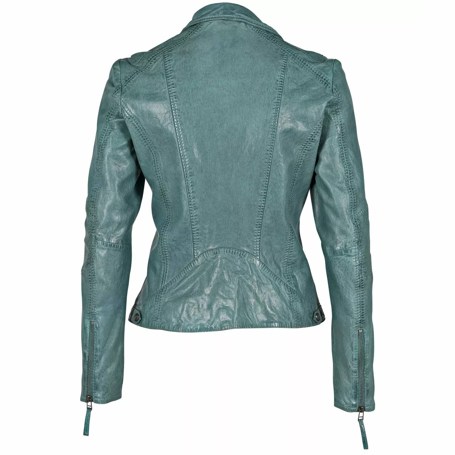 Geaca de Piele Dama Gipsy Turcoaz GWSeana LAMAXV – IMBRACAMINTE