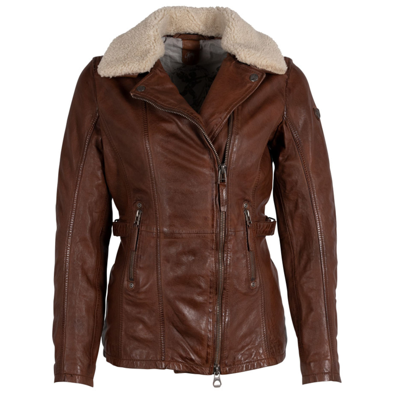 Geaca de Piele Dama Gipsy Coniac GWSkara – IMBRACAMINTE
