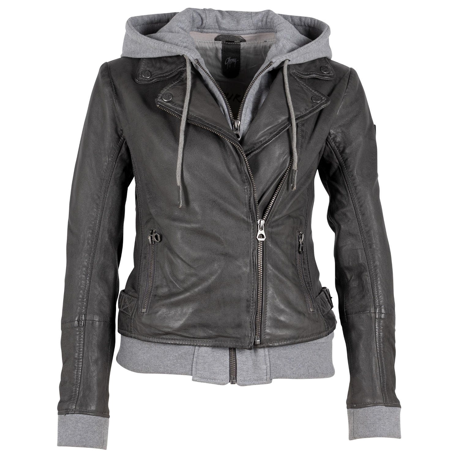 Geaca de Piele Dama Gipsy Antracit GWSkyla LEGV – IMBRACAMINTE