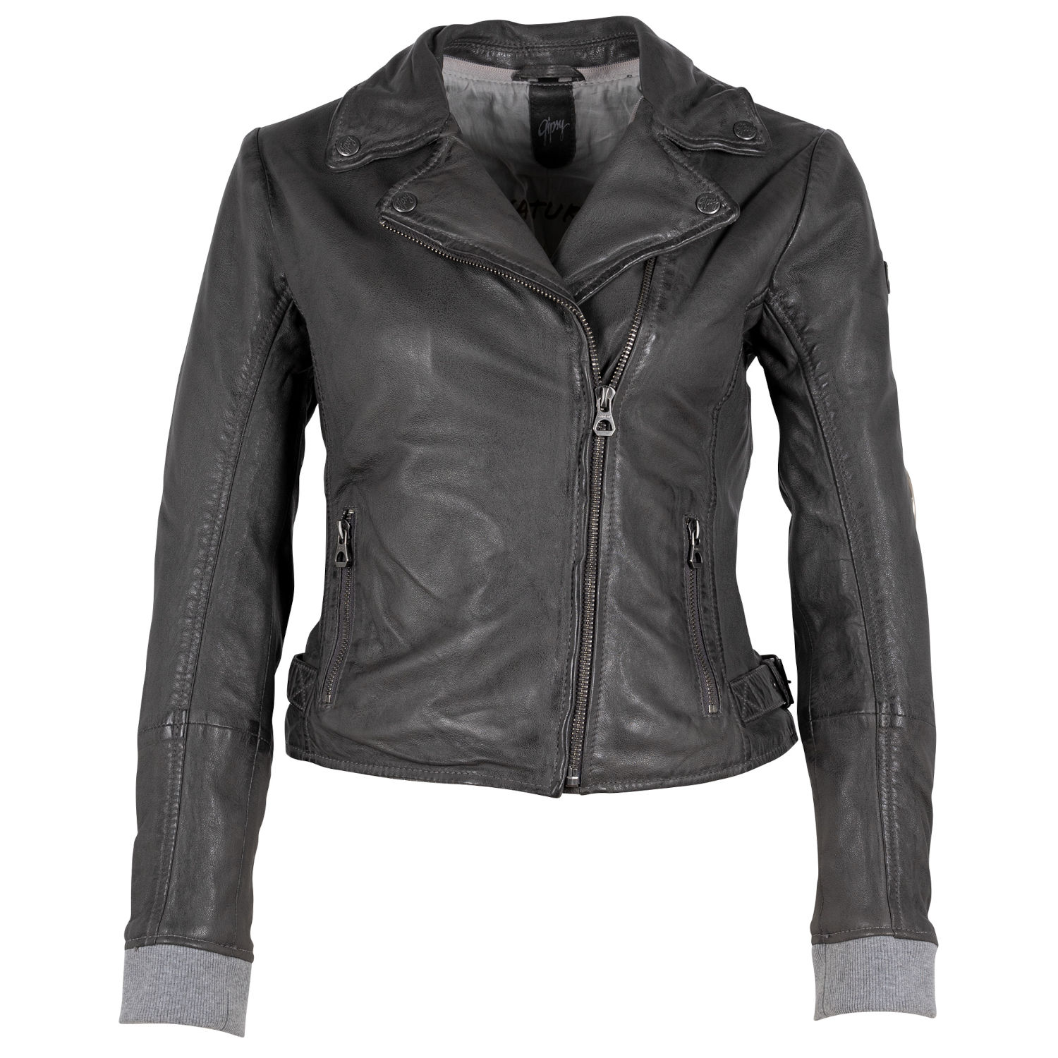 Geaca de Piele Dama Gipsy Antracit GWSkyla LEGV – IMBRACAMINTE