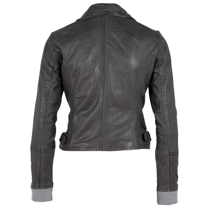 Geaca de Piele Dama Gipsy Antracit GWSkyla LEGV – IMBRACAMINTE