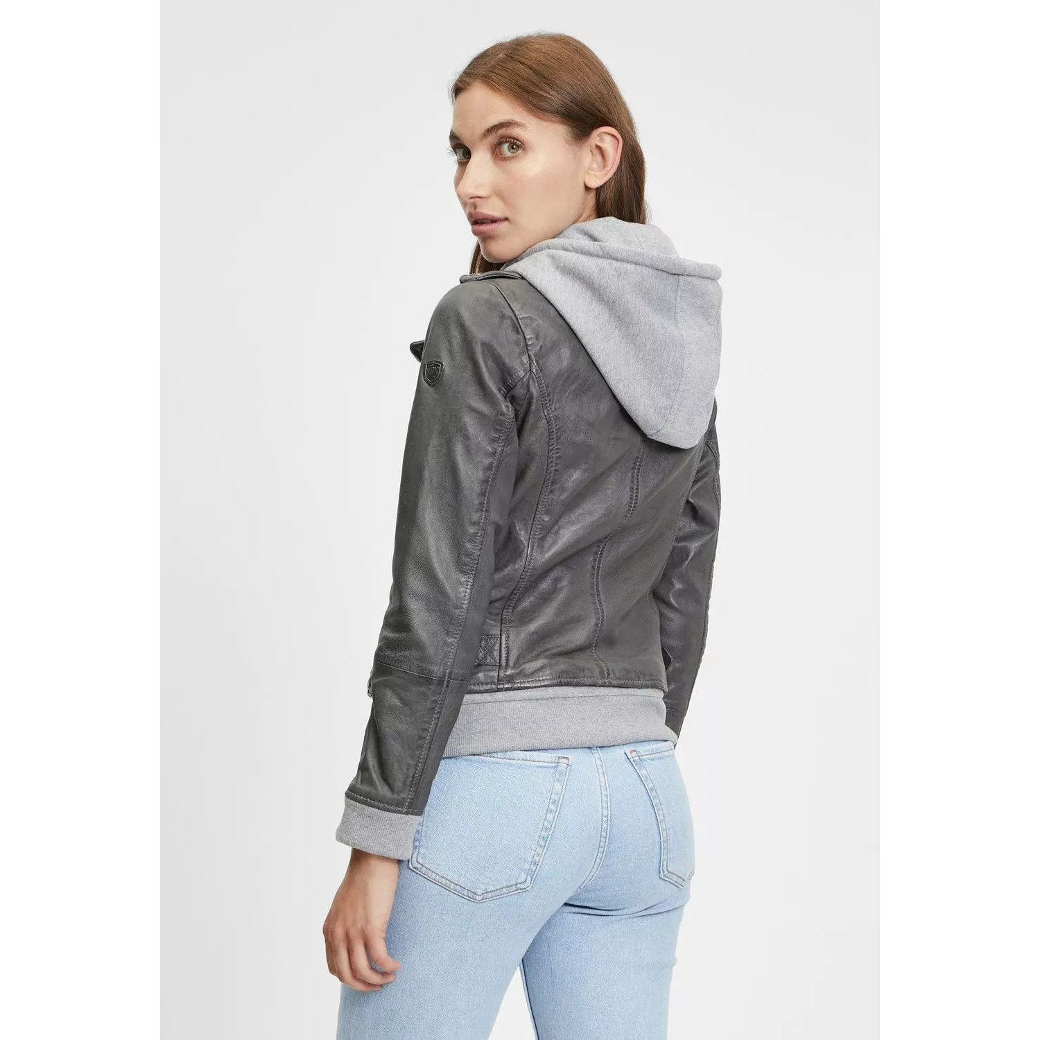 Geaca de Piele Dama Gipsy Antracit GWSkyla LEGV – IMBRACAMINTE