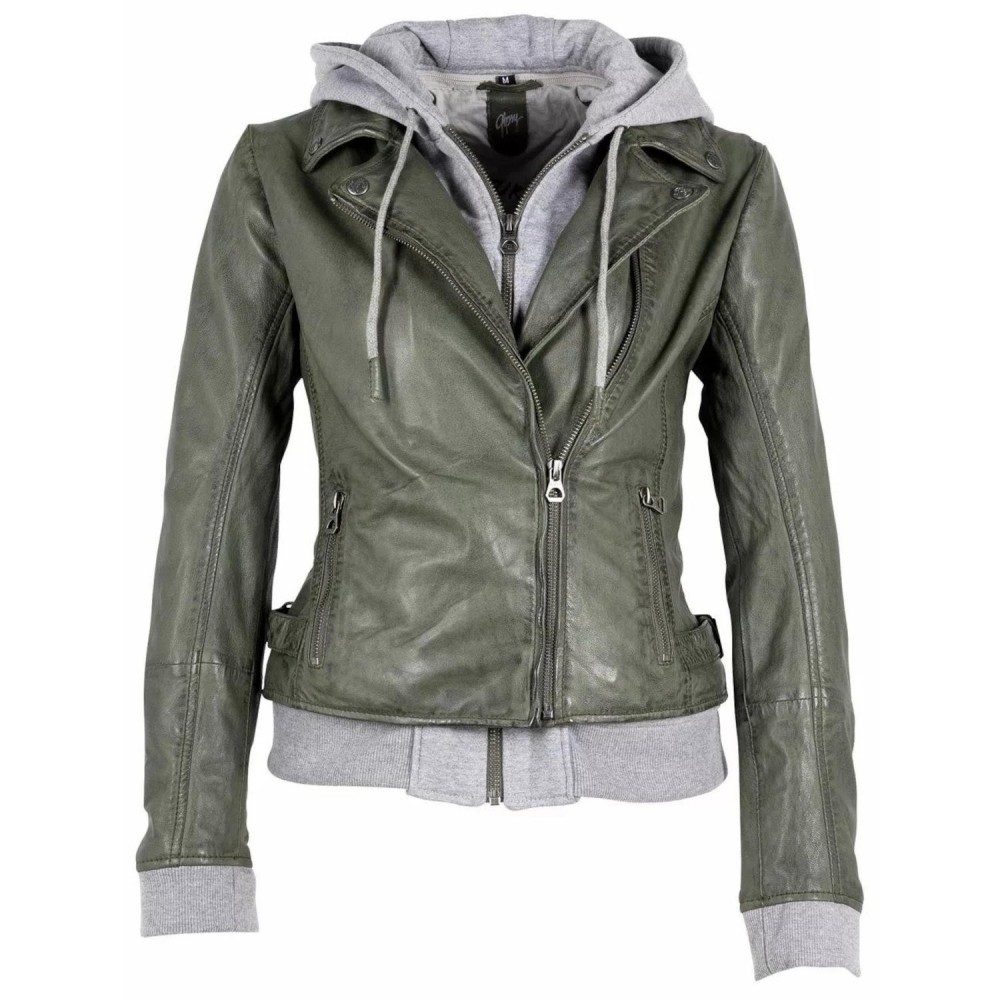 Geaca de Piele Dama Gipsy Verde Inchis GWSkyla LEGV Geaca de Piele Dama Gipsy Verde Inchis GWSkyla LEGV - readytowear.ro