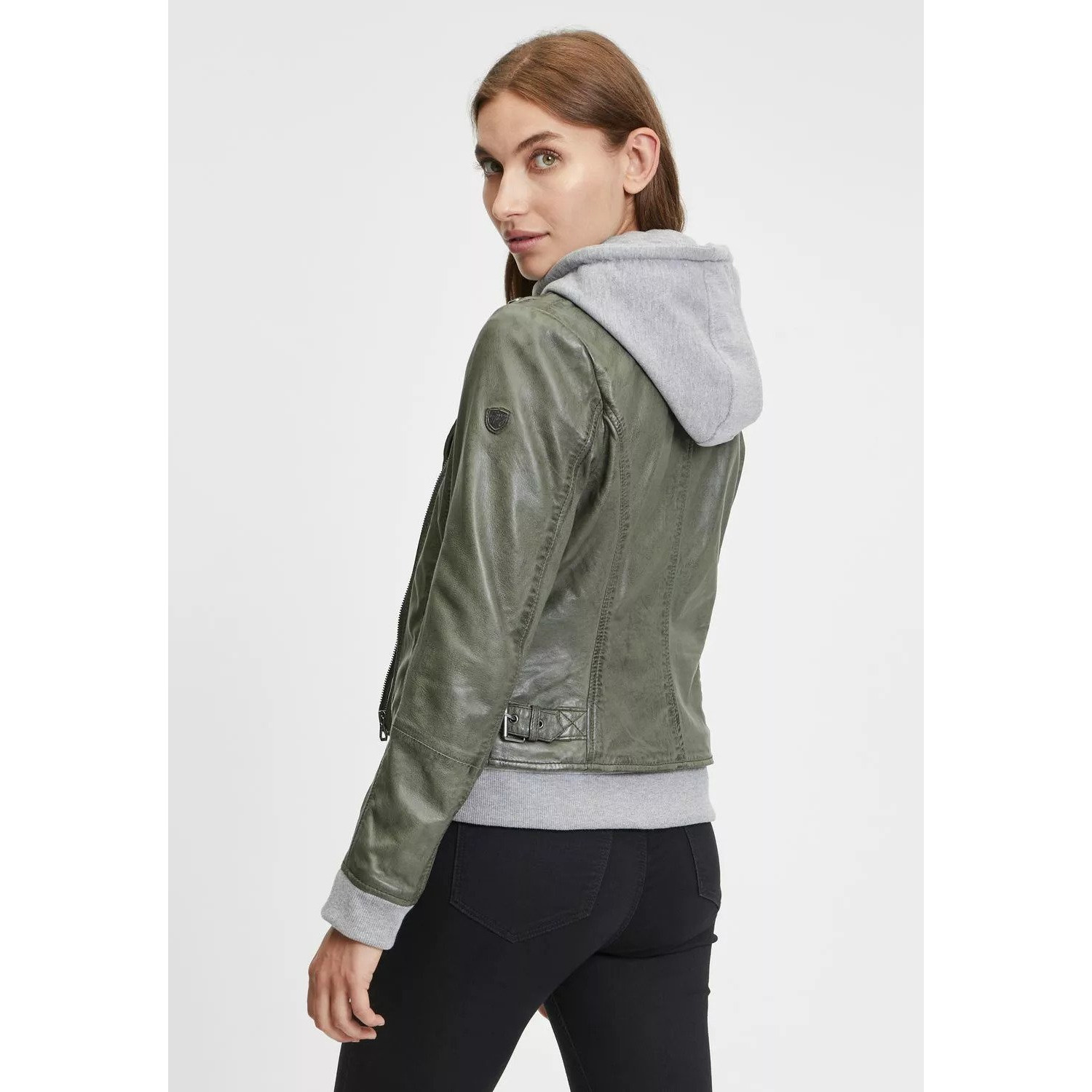 Geaca de Piele Dama Gipsy Verde Inchis GWSkyla LEGV – IMBRACAMINTE