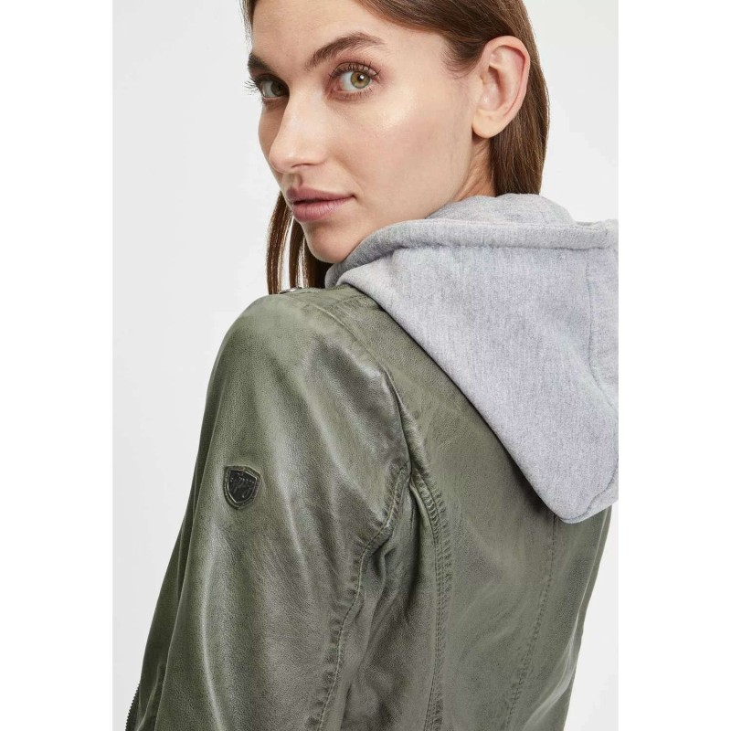 Geaca de Piele Dama Gipsy Verde Inchis GWSkyla LEGV – IMBRACAMINTE