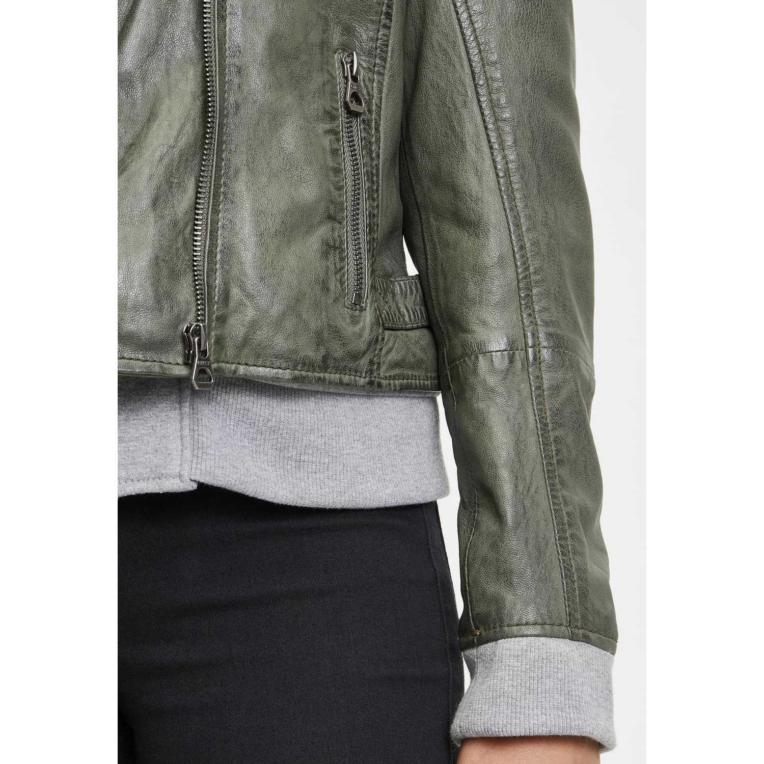 Geaca de Piele Dama Gipsy Verde Inchis GWSkyla LEGV – IMBRACAMINTE