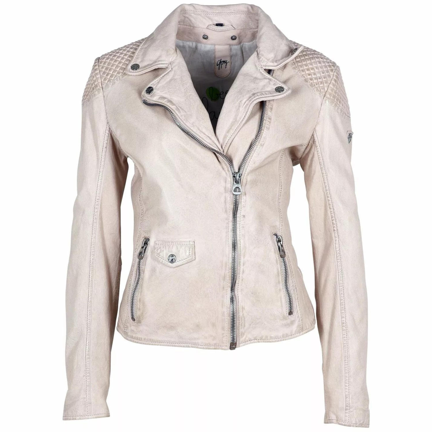 Geaca de Piele Dama Gipsy Alb Galbui GWSpecially LVANV – IMBRACAMINTE Geaca de Piele Dama Gipsy Alb Galbui GWSpecially LVANV – IMBRACAMINTE