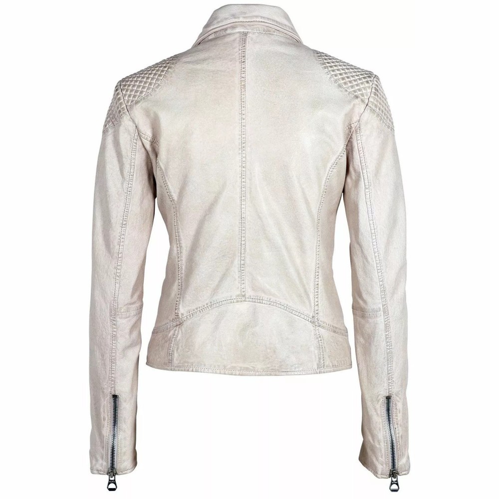 Geaca de Piele Dama Gipsy Alb Galbui GWSpecially LVANV Geaca de Piele Dama Gipsy Alb Galbui GWSpecially LVANV - readytowear.ro