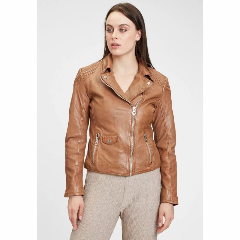 Geaca de Piele Dama Gipsy Camel GWSpecially LVANV – IMBRACAMINTE