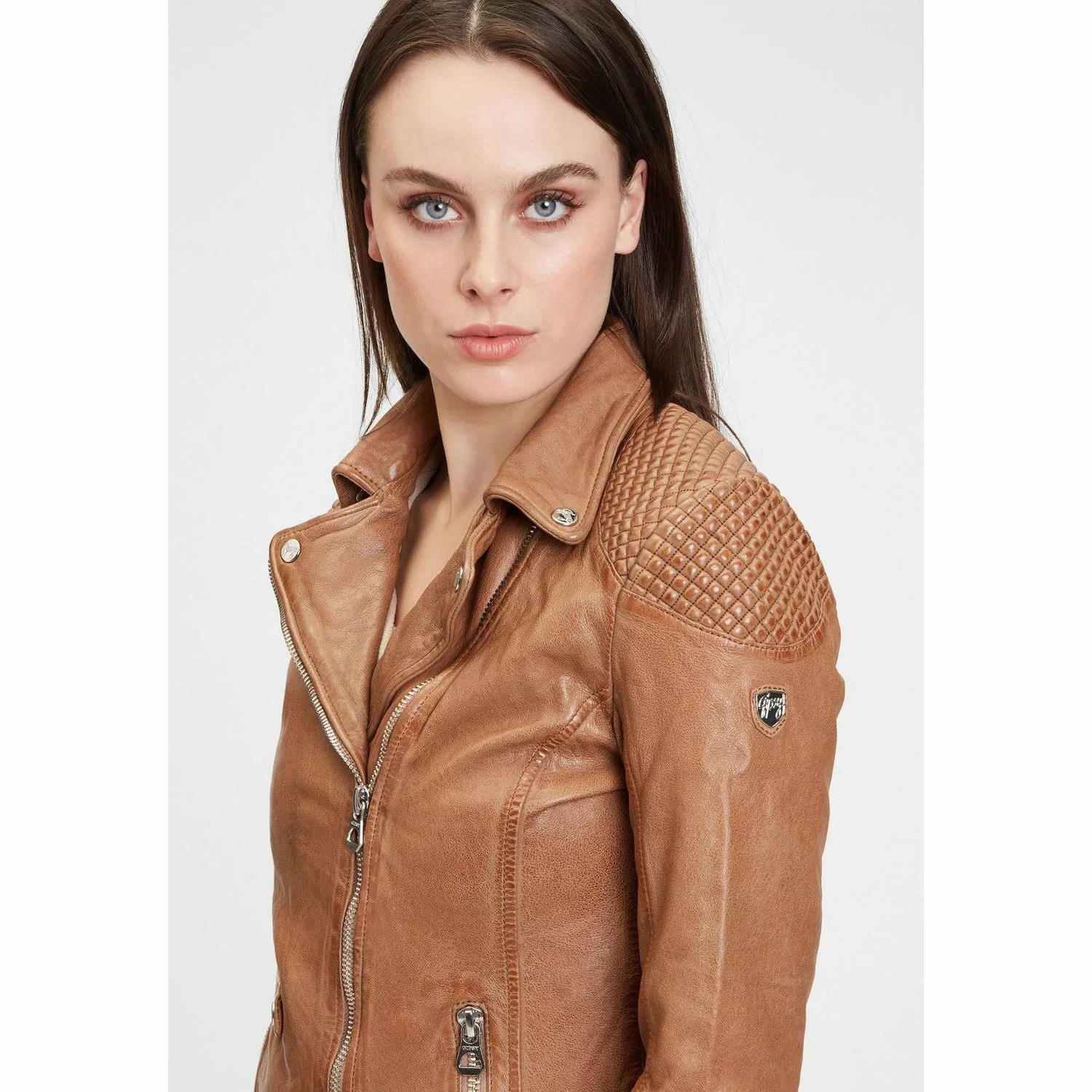 Geaca de Piele Dama Gipsy Camel GWSpecially LVANV – IMBRACAMINTE