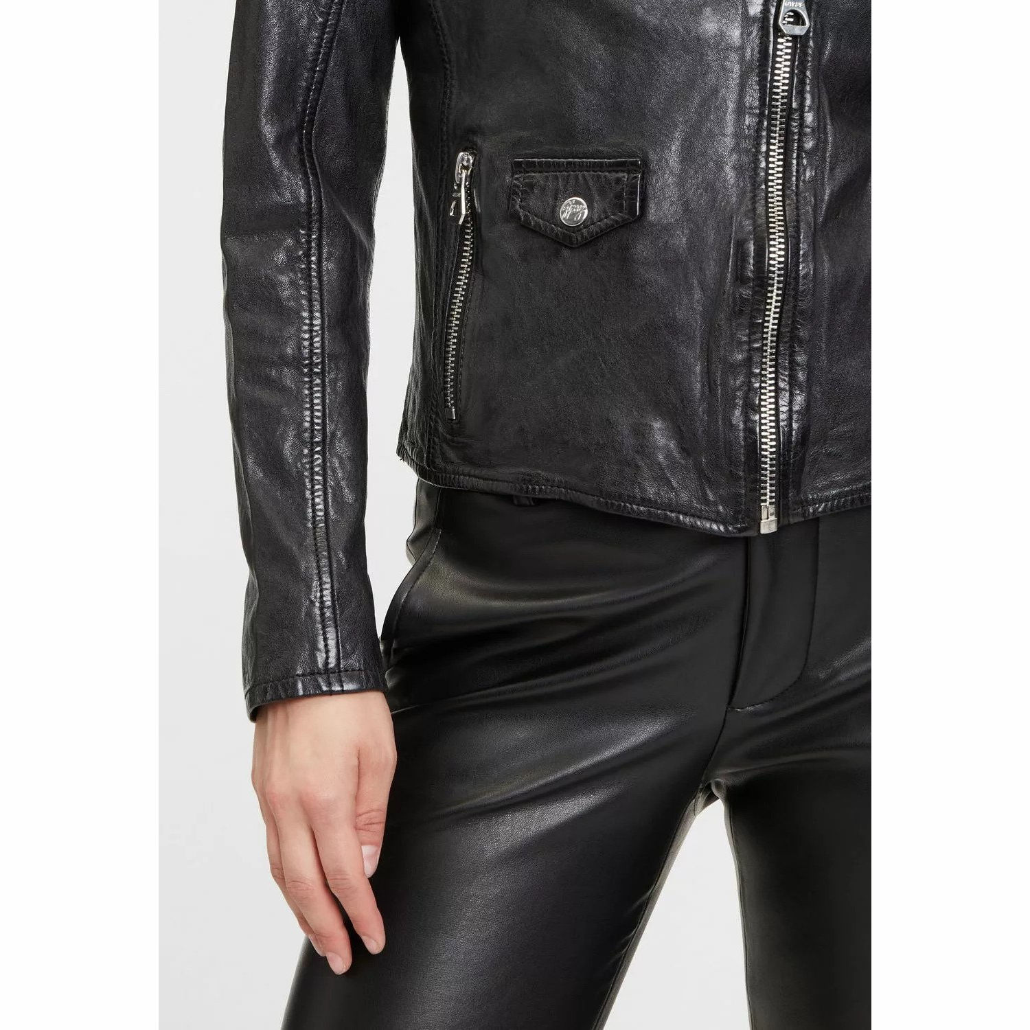 Geaca de Piele Dama Gipsy Neagra GWSpecially LVANV – IMBRACAMINTE