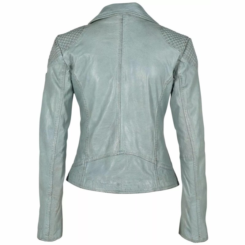 Geaca de Piele Dama Gipsy Verde Menta GWSpecially LVANV – IMBRACAMINTE