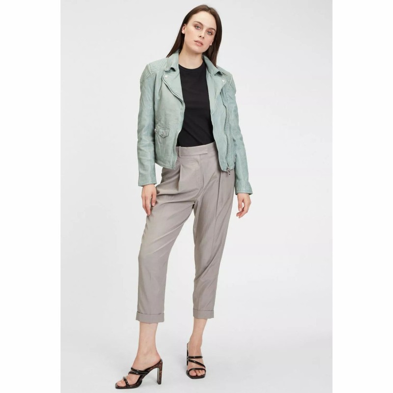 Geaca de Piele Dama Gipsy Verde Menta GWSpecially LVANV – IMBRACAMINTE