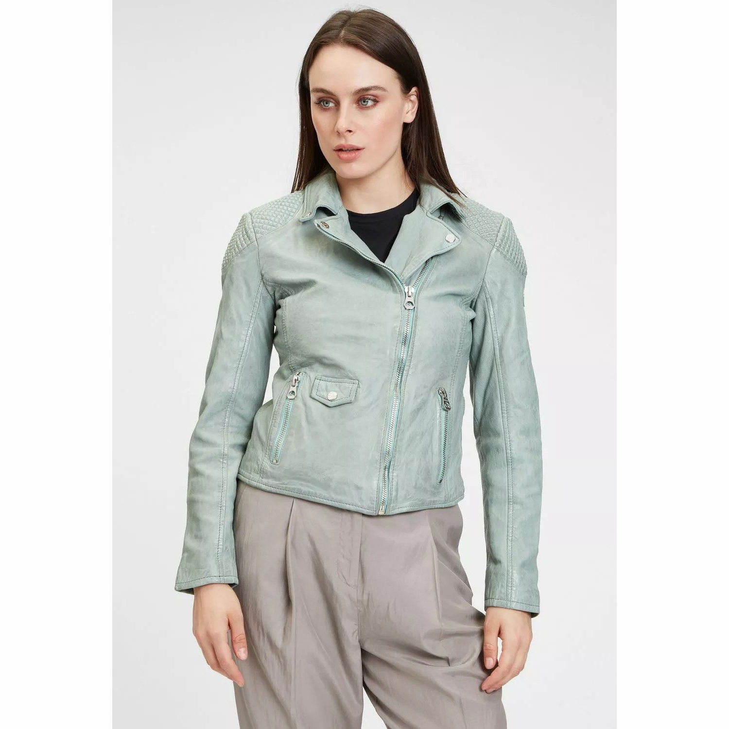 Geaca de Piele Dama Gipsy Verde Menta GWSpecially LVANV – IMBRACAMINTE Geaca de Piele Dama Gipsy Verde Menta GWSpecially LVANV – IMBRACAMINTE