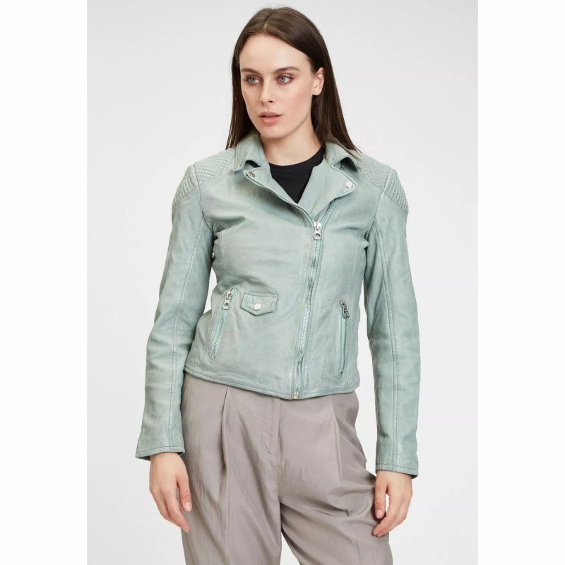 Geaca de Piele Dama Gipsy Verde Menta GWSpecially LVANV – IMBRACAMINTE