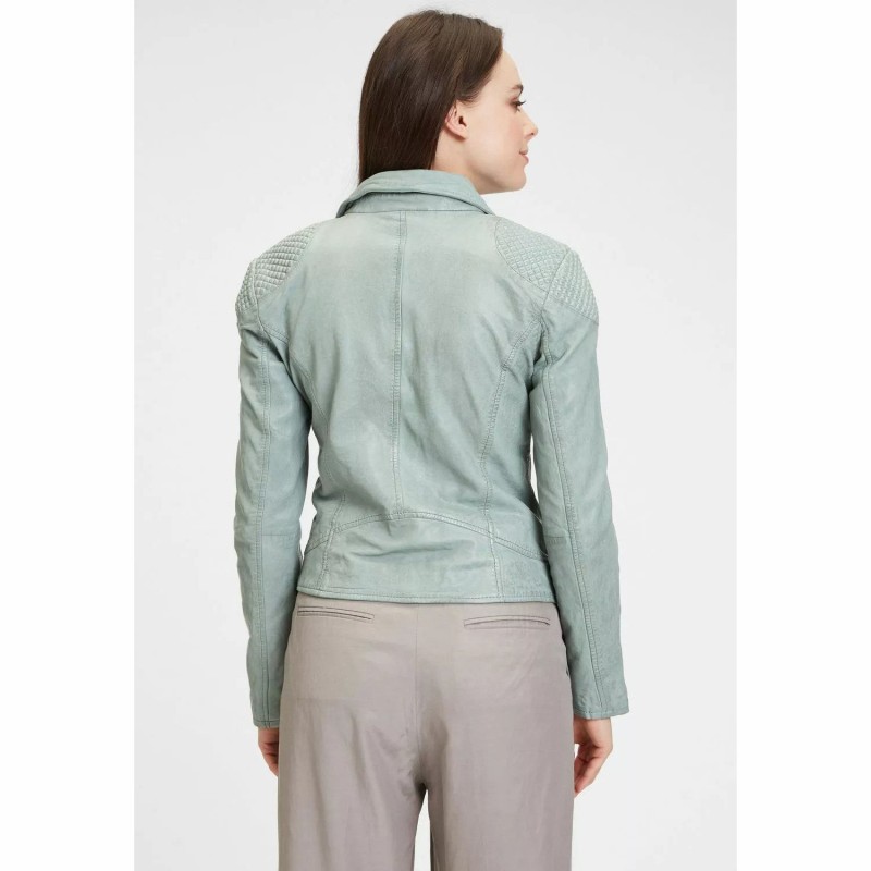 Geaca de Piele Dama Gipsy Verde Menta GWSpecially LVANV – IMBRACAMINTE