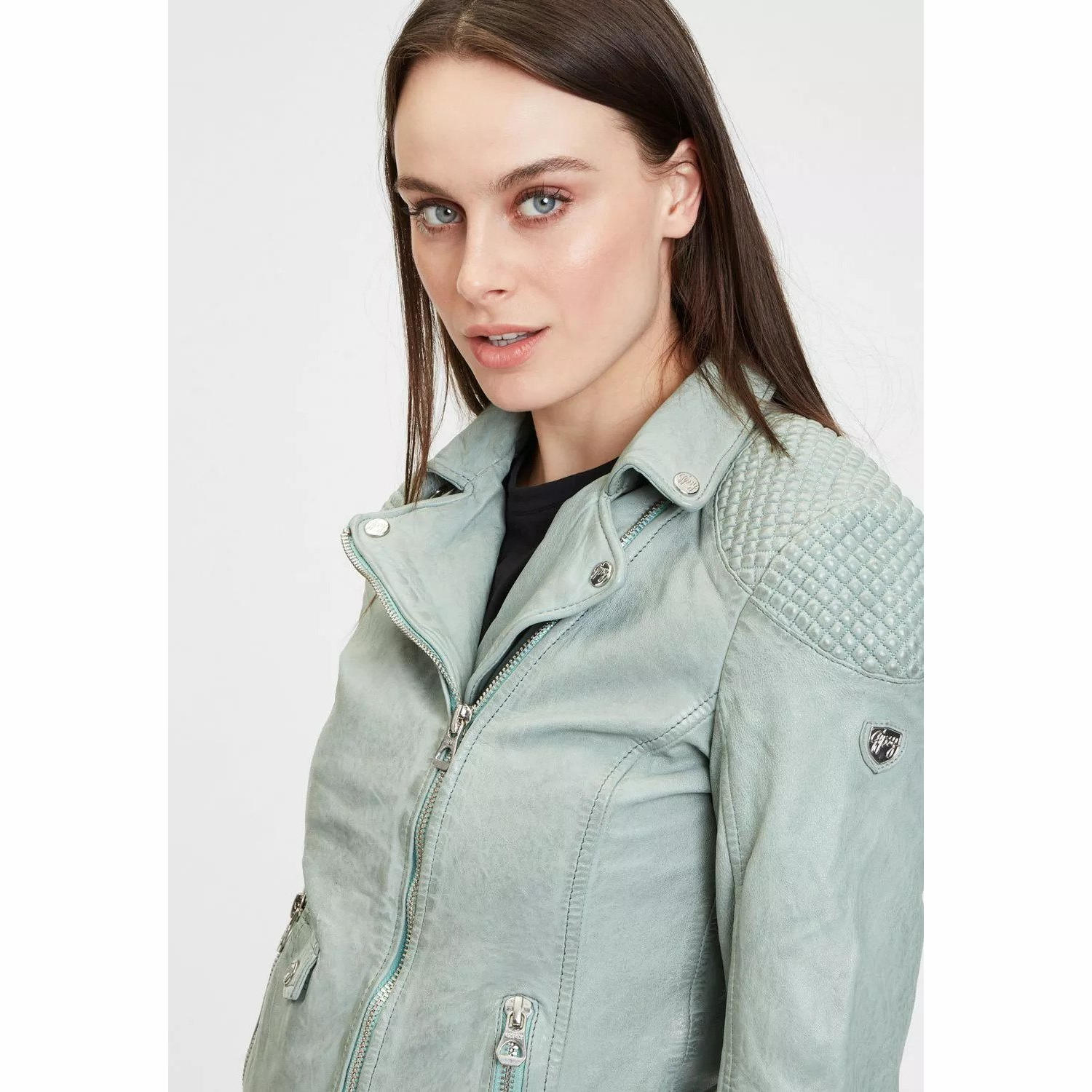 Geaca de Piele Dama Gipsy Verde Menta GWSpecially LVANV – IMBRACAMINTE Geaca de Piele Dama Gipsy Verde Menta GWSpecially LVANV – IMBRACAMINTE