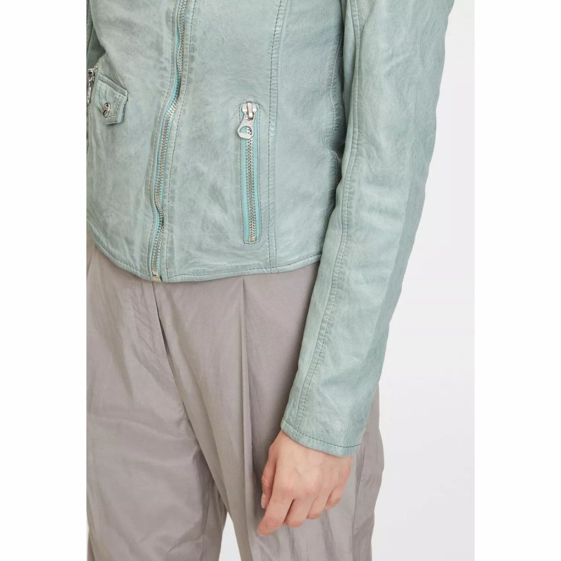 Geaca de Piele Dama Gipsy Verde Menta GWSpecially LVANV – IMBRACAMINTE