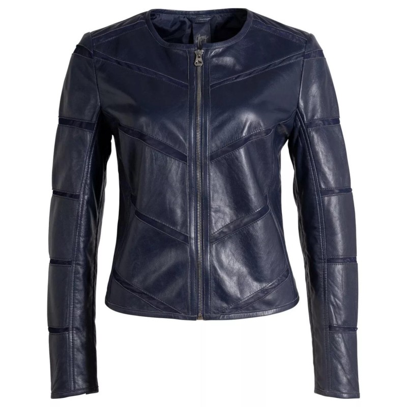 Geaca de Piele Dama Gipsy Bleumarin GWSurlea – IMBRACAMINTE