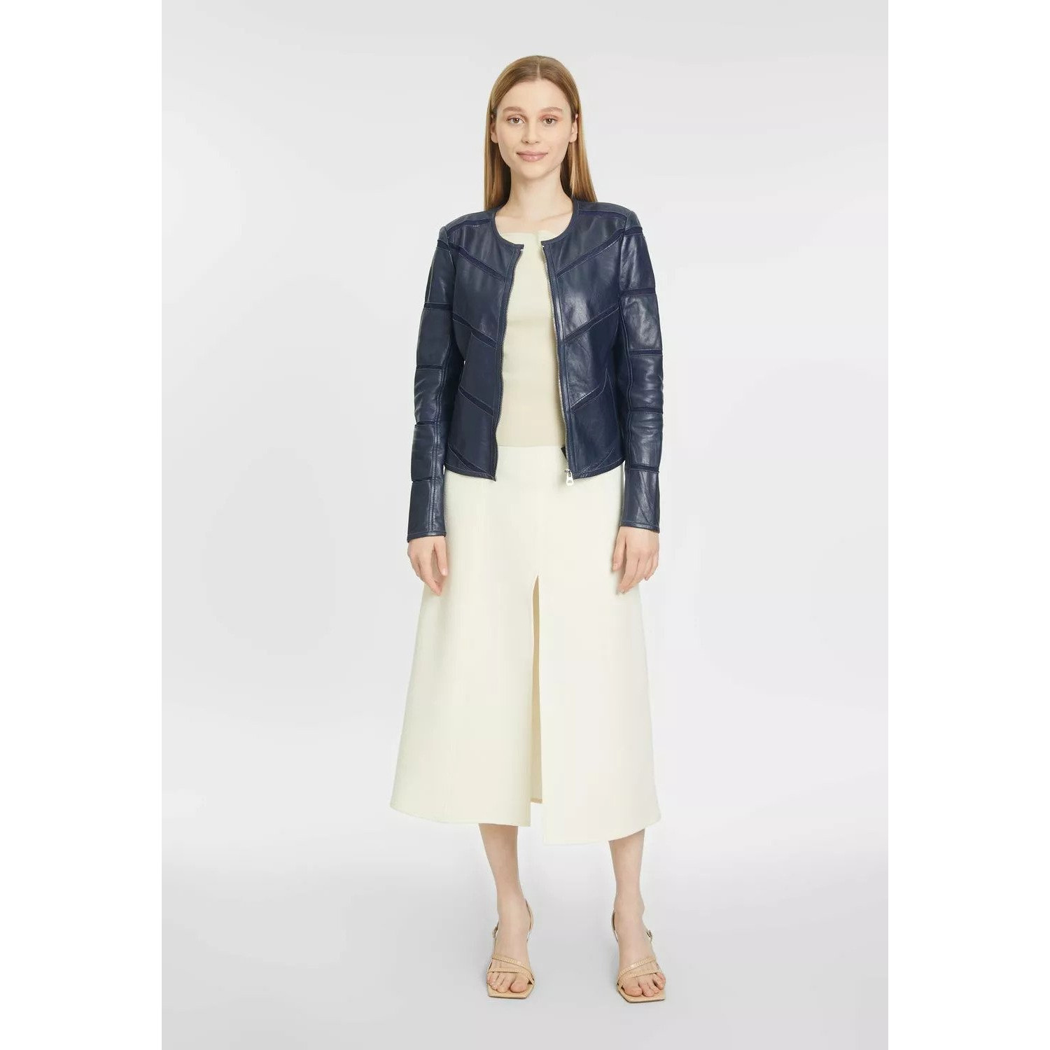 Geaca de Piele Dama Gipsy Bleumarin GWSurlea – IMBRACAMINTE