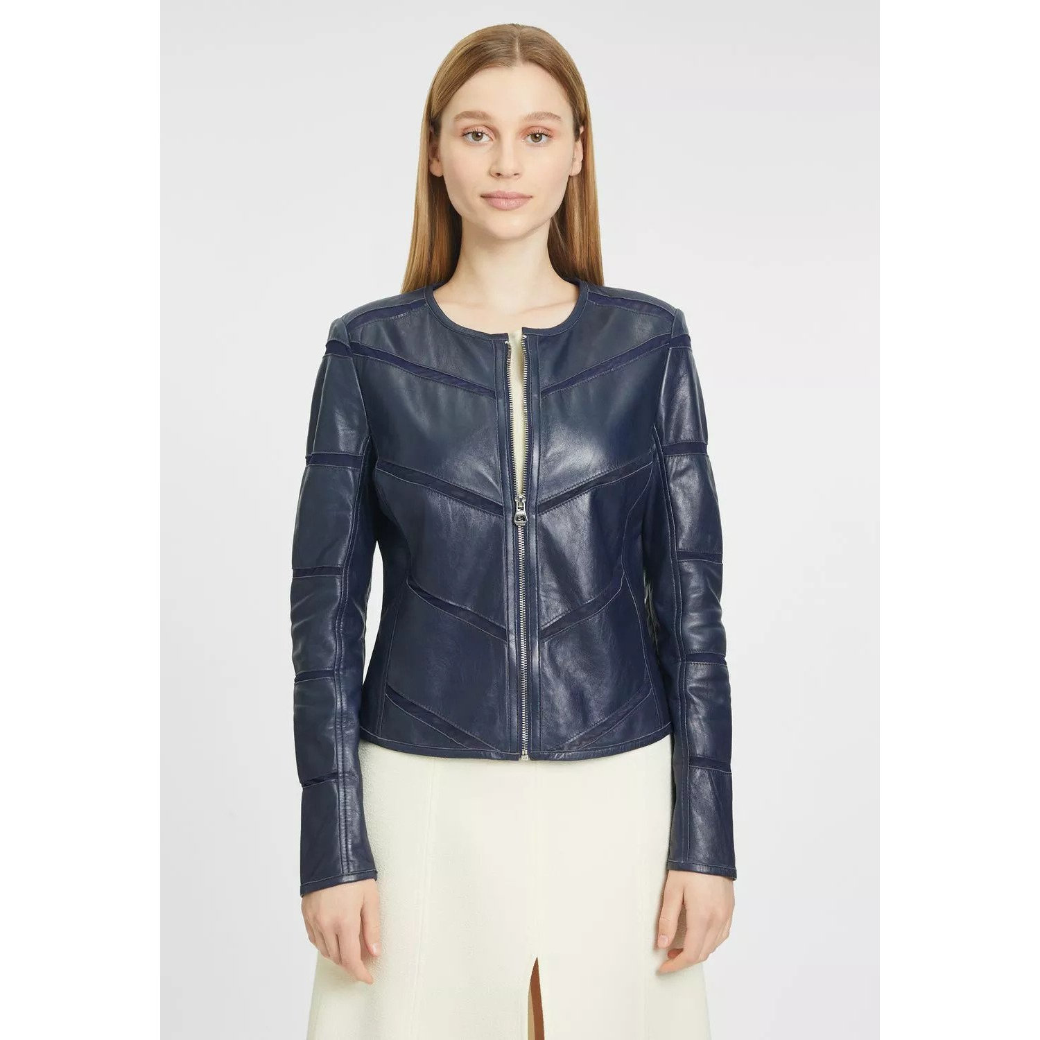 Geaca de Piele Dama Gipsy Bleumarin GWSurlea – IMBRACAMINTE