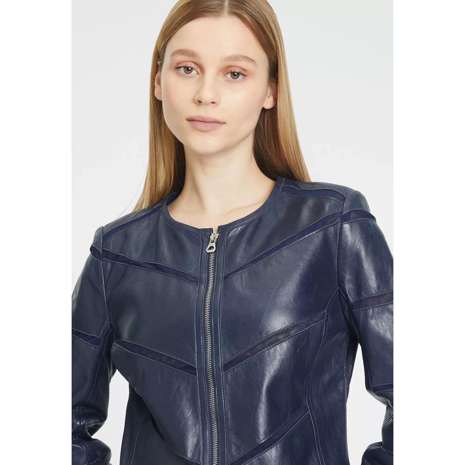 Geaca de Piele Dama Gipsy Bleumarin GWSurlea – IMBRACAMINTE