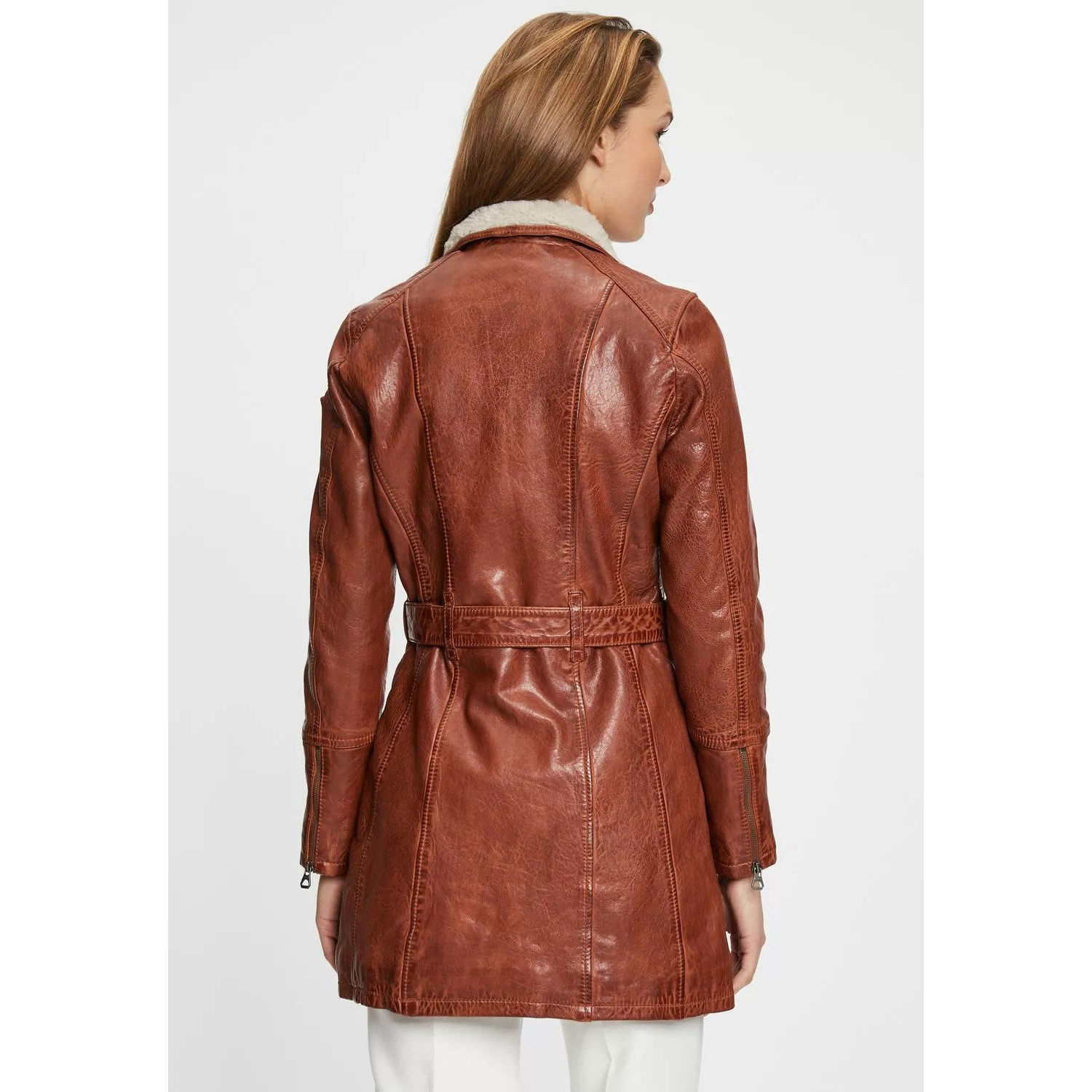 Geaca Lunga de Iarna din Piele Dama Gipsy Coniac GWTamala – Black Friday Geaca Lunga de Iarna din Piele Dama Gipsy Coniac GWTamala – Black Friday