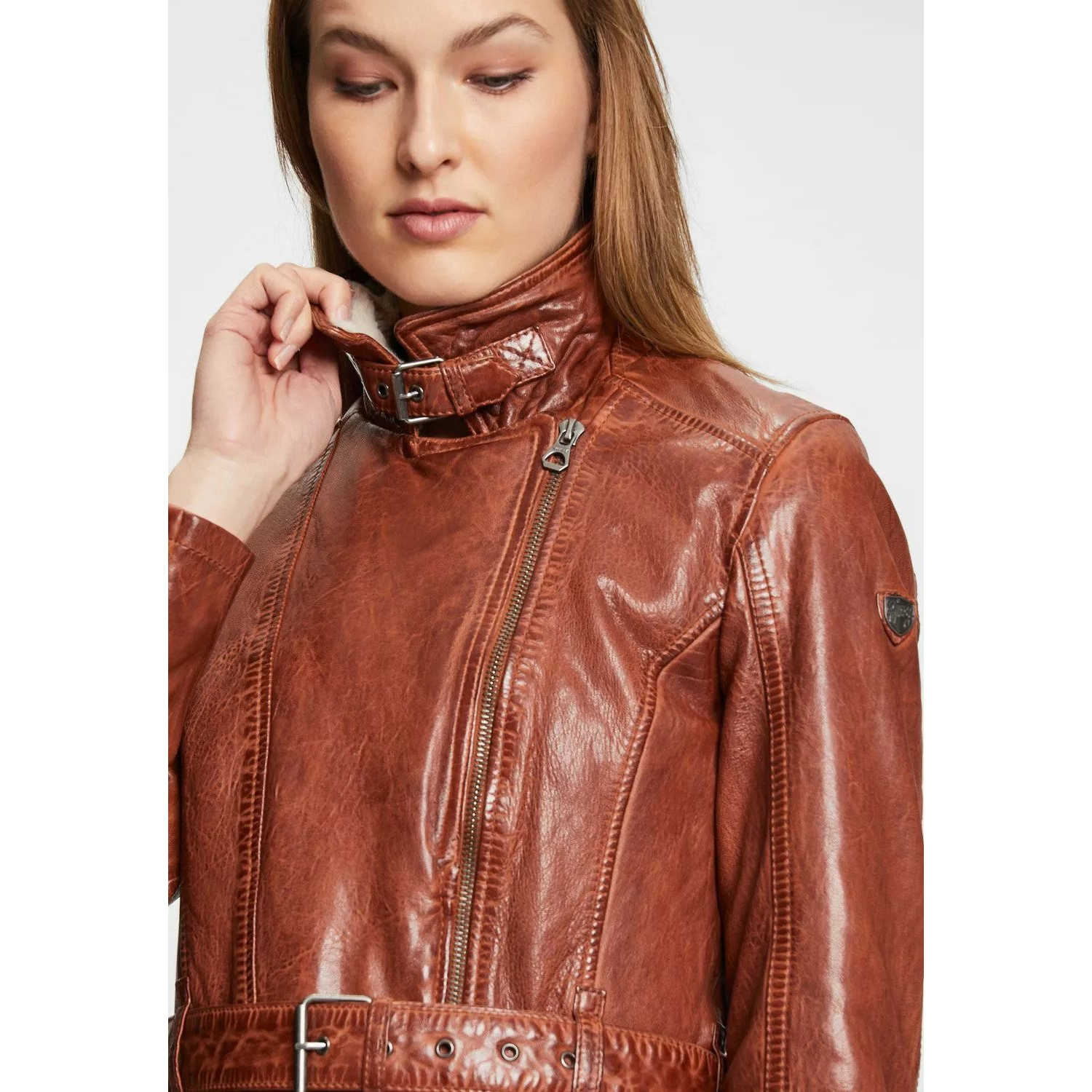 Geaca Lunga de Iarna din Piele Dama Gipsy Coniac GWTamala – Black Friday Geaca Lunga de Iarna din Piele Dama Gipsy Coniac GWTamala – Black Friday