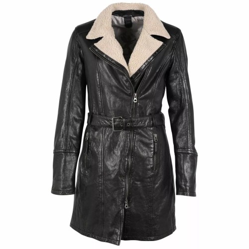 Geaca Lunga de Iarna din Piele Dama Gipsy Neagra GWTamala