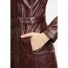 Geaca Lunga de Iarna din Piele Dama Gipsy Castanie GWTamina – IMBRACAMINTE