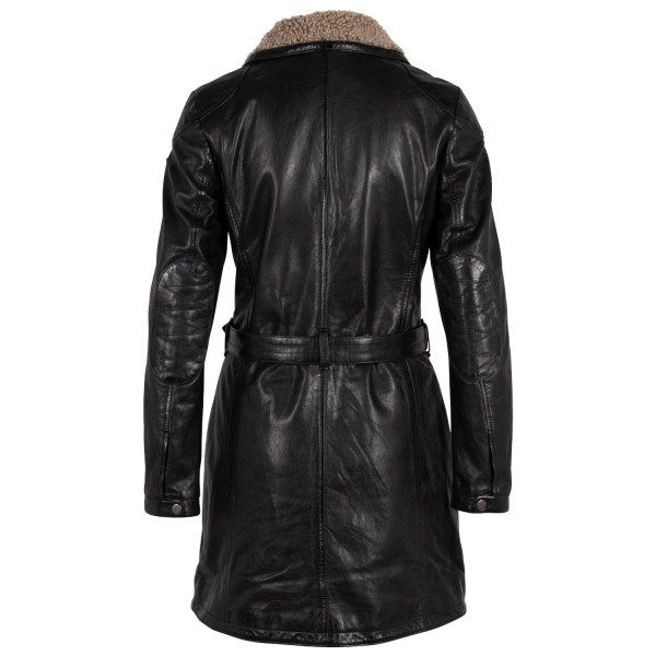 Geaca Lunga de Iarna din Piele Dama Gipsy Neagra GWTamina – Black Friday — fotografia 4