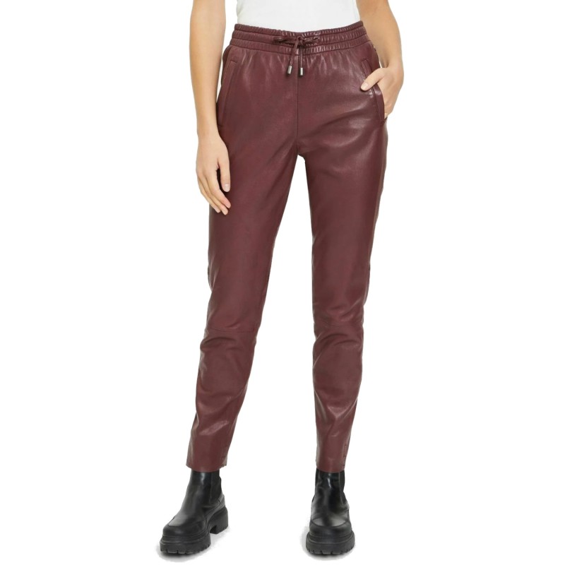 Pantaloni de Piele Dama Gipsy Bordo GWTariza – IMBRACAMINTE