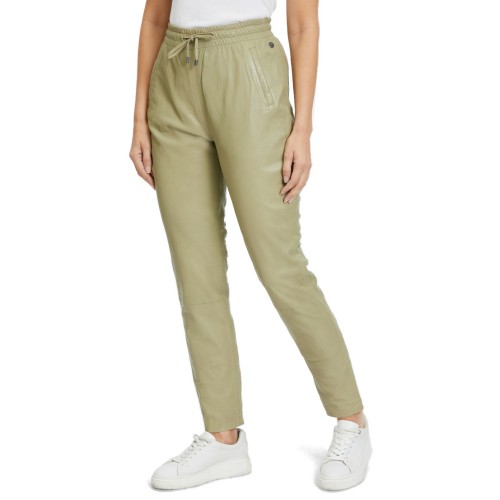 Pantaloni de Piele Dama Gipsy Verde Salvie GWTariza