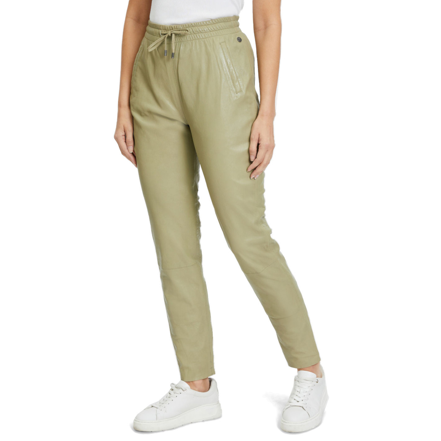 Pantaloni de Piele Dama Gipsy Verde Salvie GWTariza – IMBRACAMINTE
