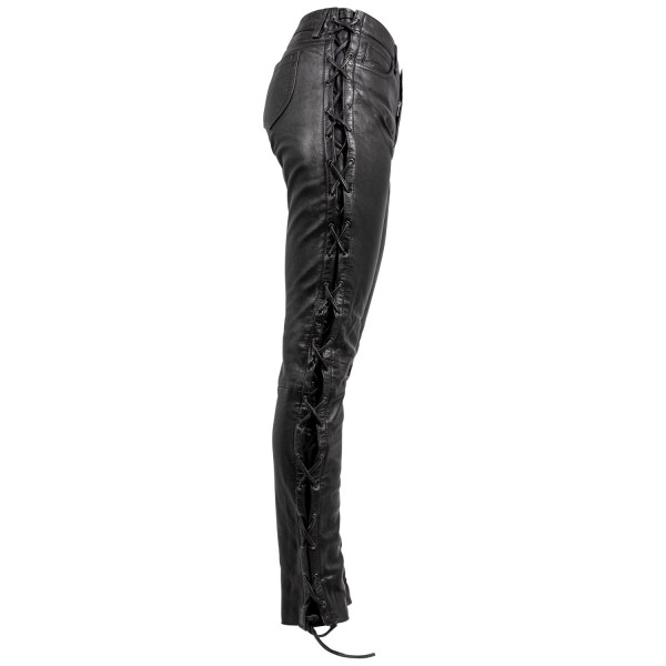 Pantaloni de Piele Dama Gipsy Negri GWTie-up-Jeans – IMBRACAMINTE — fotografia 3