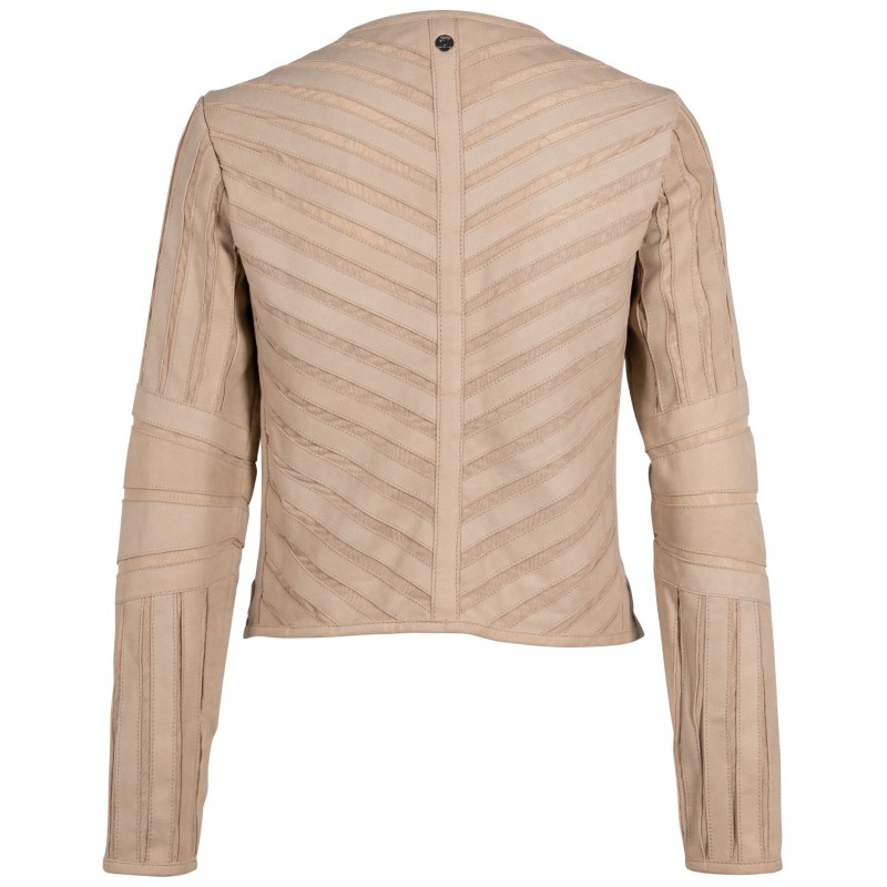 Geaca de Piele Dama Gipsy Bej GWTila – Geci de Piele