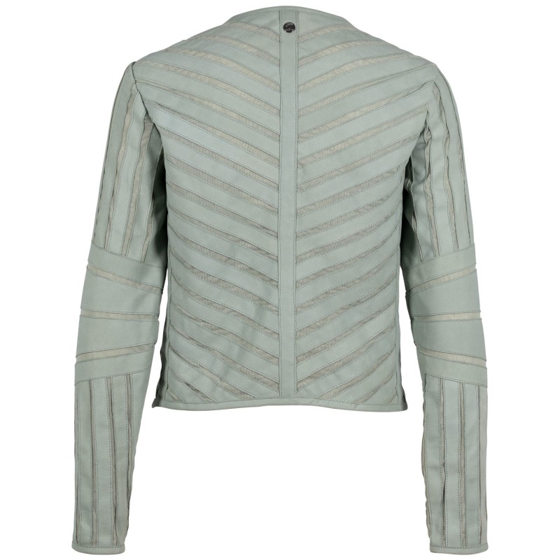 Geaca de Piele Dama Gipsy Verde Menta GWTila – Geci de Piele