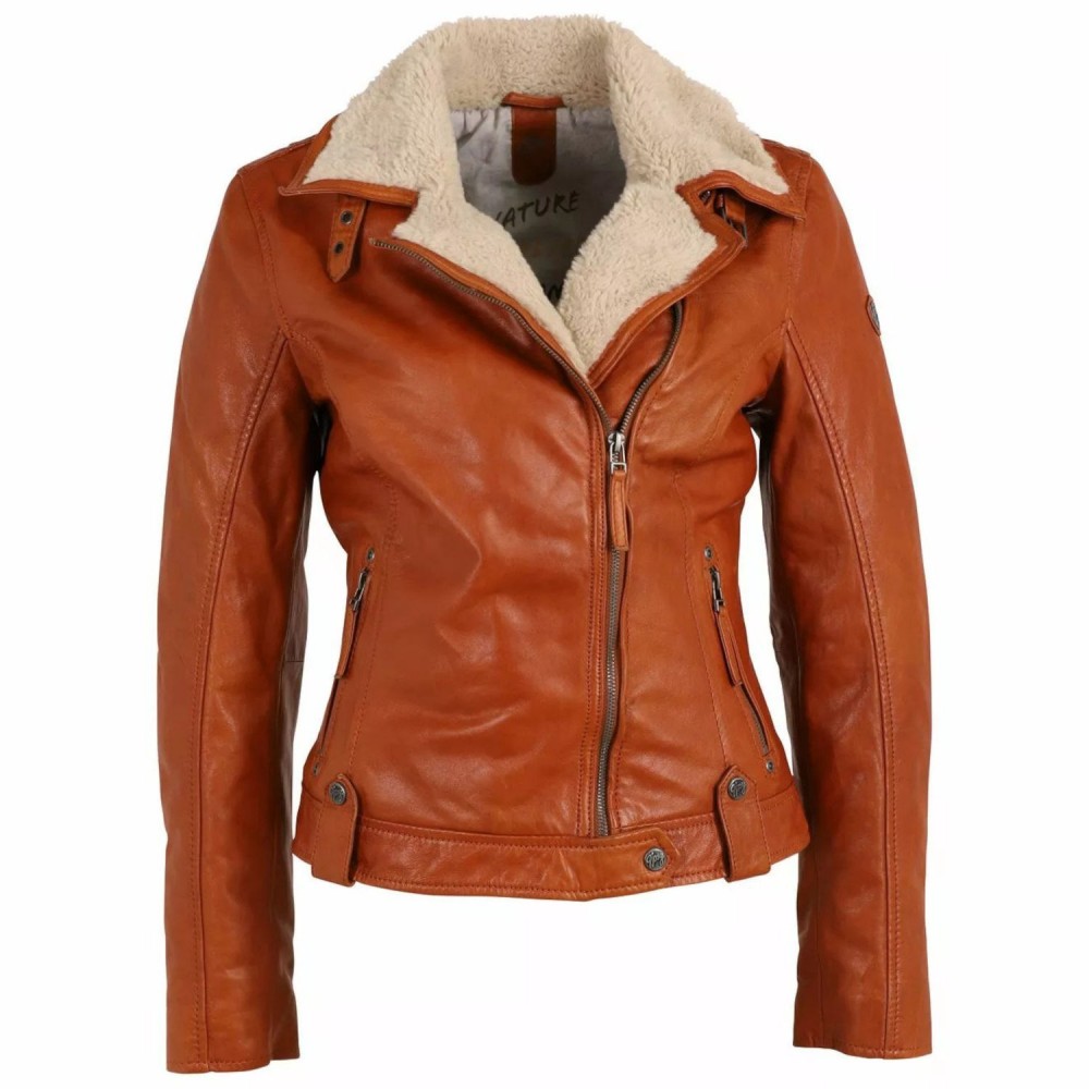 Geaca de Iarna din Piele Dama Gipsy Coniac GWTyla Geaca de Iarna din Piele Dama Gipsy Coniac GWTyla - readytowear.ro