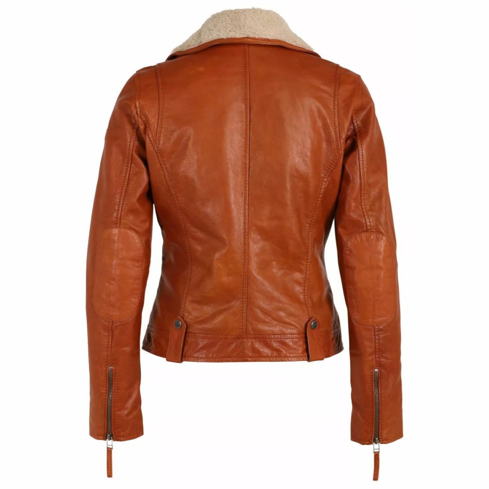 Geaca de Iarna din Piele Dama Gipsy Coniac GWTyla Geaca de Iarna din Piele Dama Gipsy Coniac GWTyla - readytowear.ro