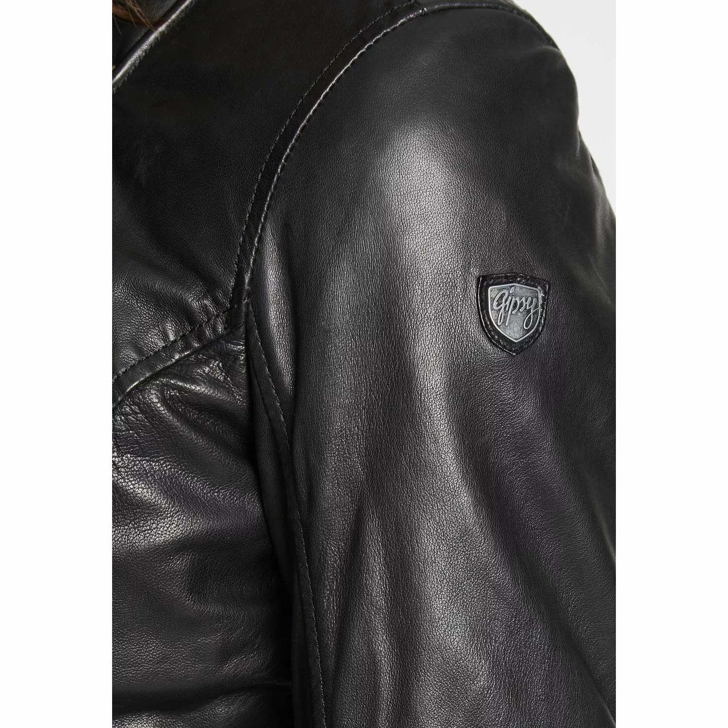 Geaca de Iarna din Piele Dama Gipsy Neagra GWTyla – Black Friday