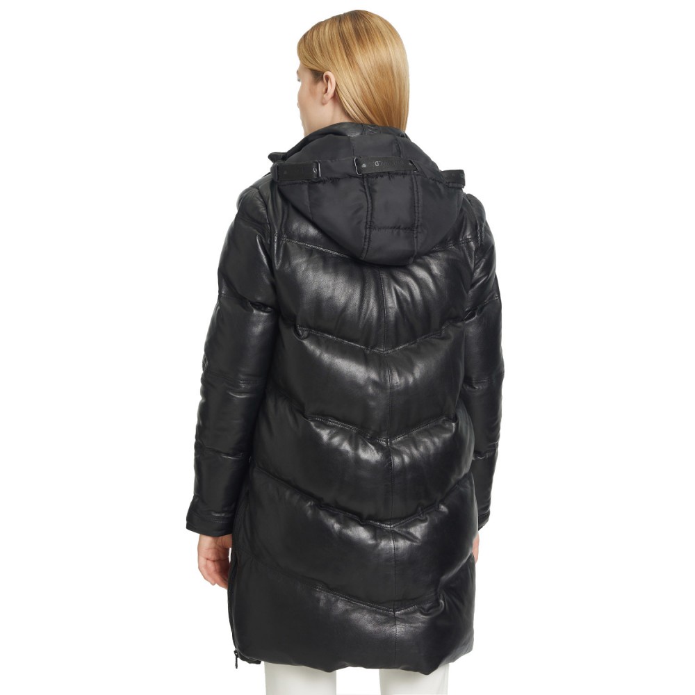 Geaca Lunga de Iarna din Piele Dama Gipsy Neagra GWVallie Geaca Lunga de Iarna din Piele Dama Gipsy Neagra GWVallie - readytowear.ro