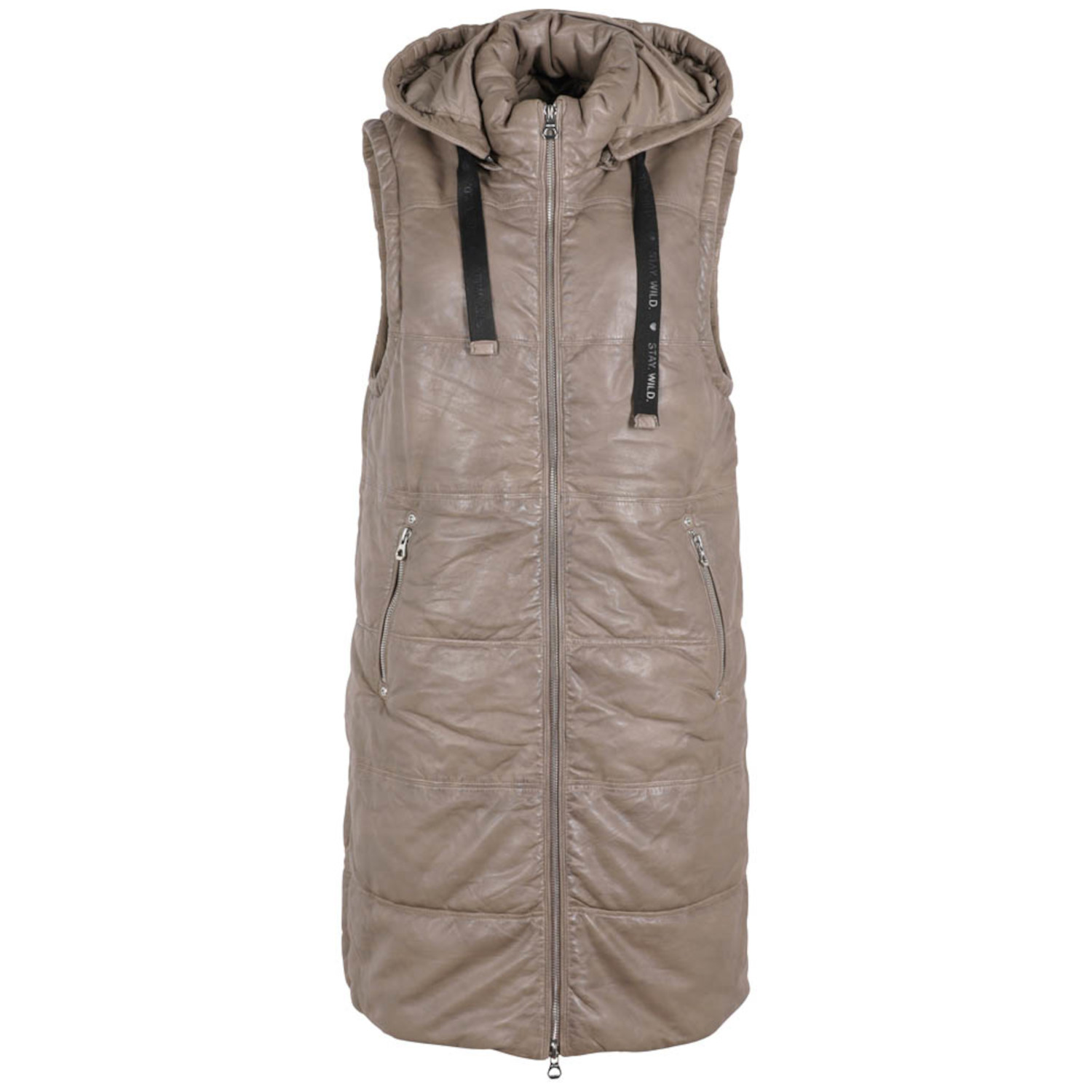 Vesta Lunga de Piele Dama Gipsy Gri GWVeo – Veste de Piele