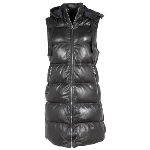 Vesta Lunga de Piele Dama Gipsy Neagra GWVeo – Veste de Piele — fotografia 1