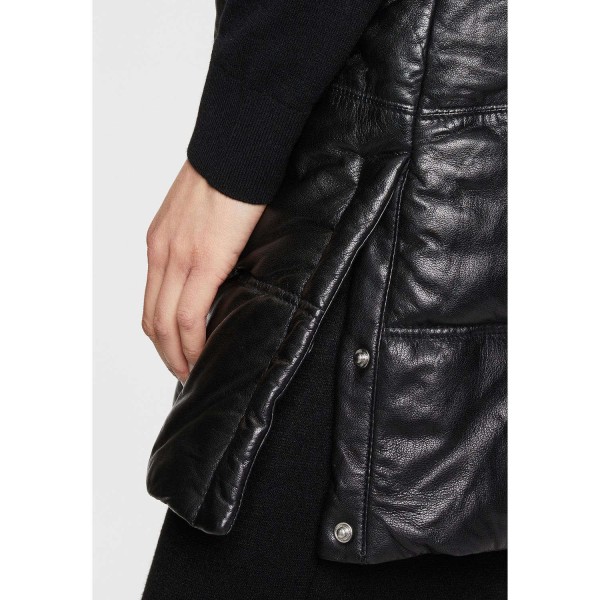 Vesta Lunga de Piele Dama Gipsy Neagra GWVeo – Veste de Piele — fotografia 3