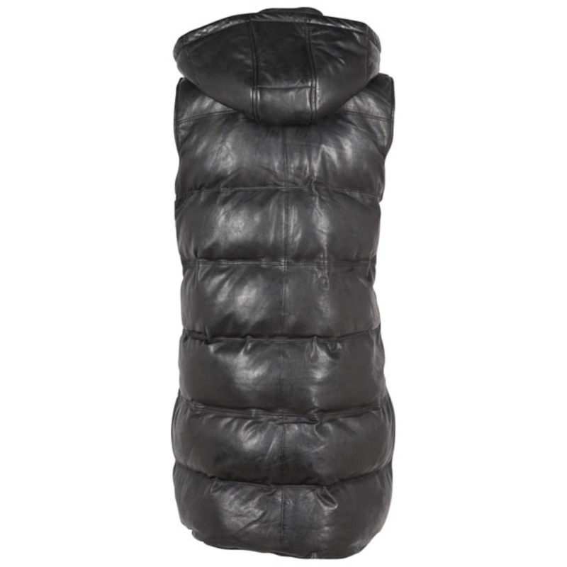 Vesta Lunga de Piele Dama Gipsy Neagra GWVeo – Veste de Piele