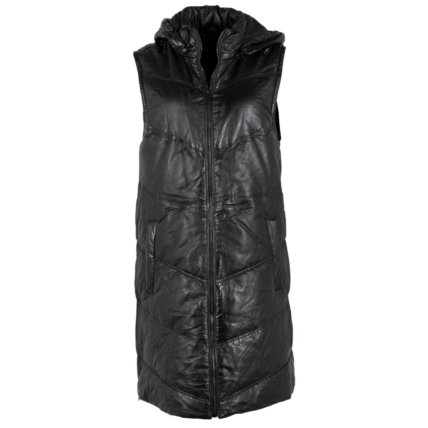 Vesta Lunga de Piele Dama Gipsy Neagra GWViki – Black Friday Vesta Lunga de Piele Dama Gipsy Neagra GWViki – Black Friday