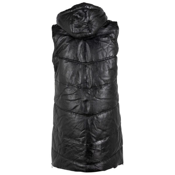 Vesta Lunga de Piele Dama Gipsy Neagra GWViki – Black Friday — fotografia 4