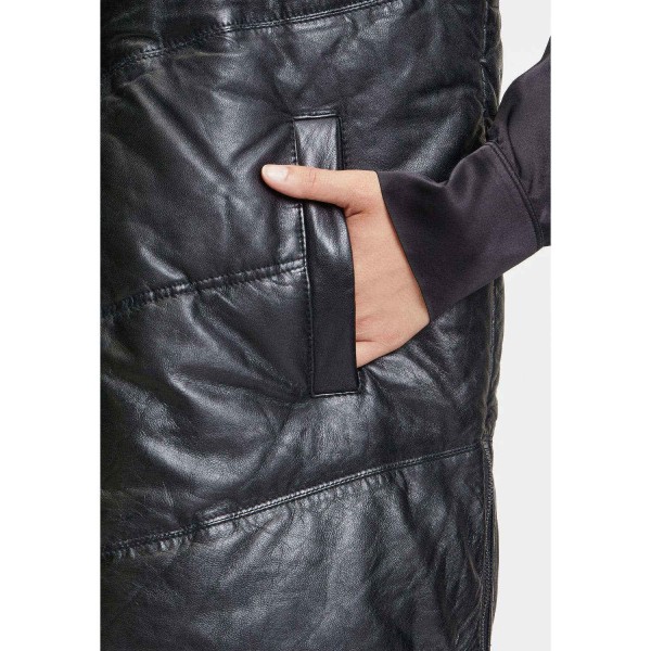 Vesta Lunga de Piele Dama Gipsy Neagra GWViki – Black Friday — fotografia 7