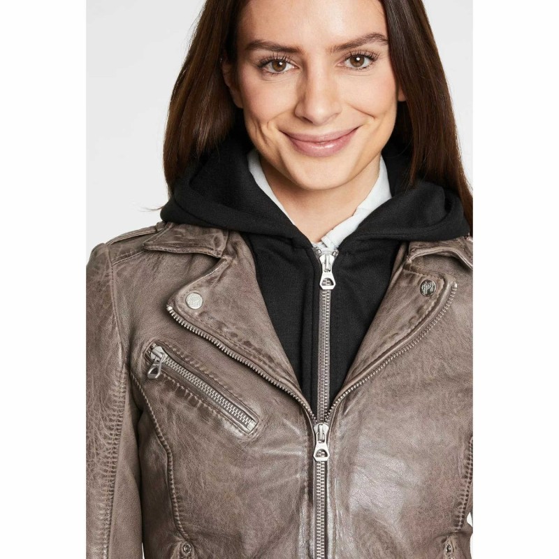 Geaca de Piele Dama Gipsy Gri GWVreni – Black Friday