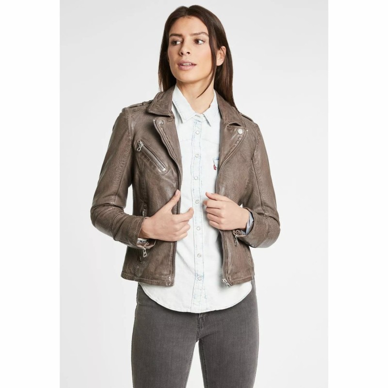 Geaca de Piele Dama Gipsy Gri GWVreni – Black Friday